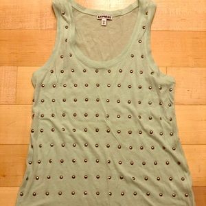 Express mint stud embellished tank
